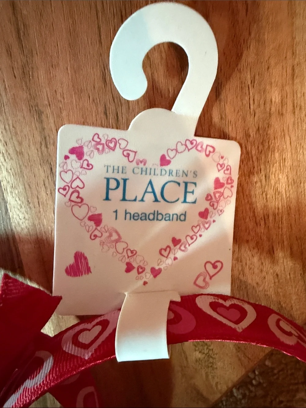 The Children's Place Hot Pink Heart Ribbon Bow Headband(set of 2).